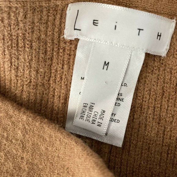 Leith Leggings Knit Womens Medium Golden Yellow Stretch - Picture 2 of 11